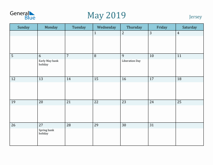 May 2019 Calendar with Holidays