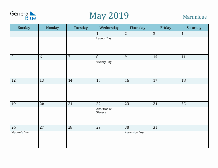 May 2019 Calendar with Holidays