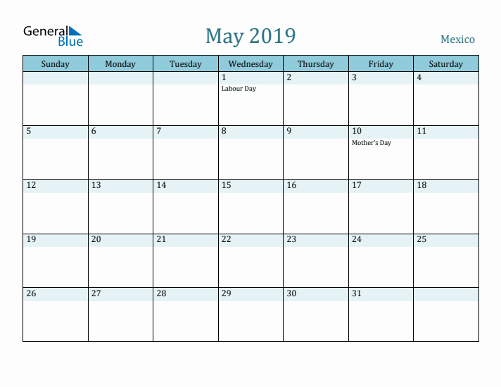 May 2019 Calendar with Holidays