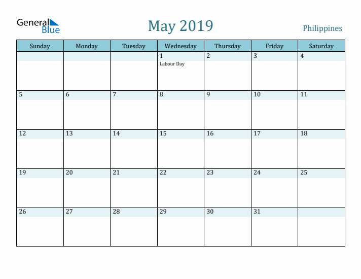 May 2019 Calendar with Holidays