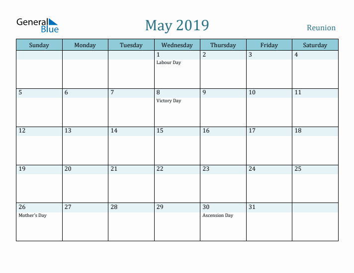 May 2019 Calendar with Holidays