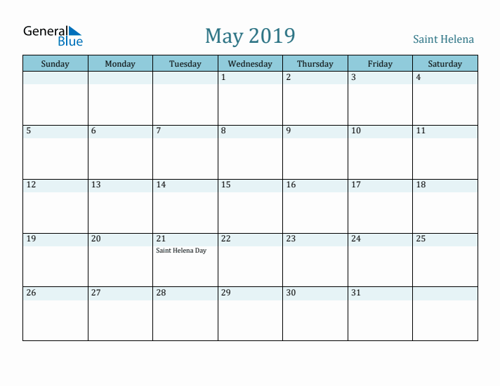 May 2019 Calendar with Holidays