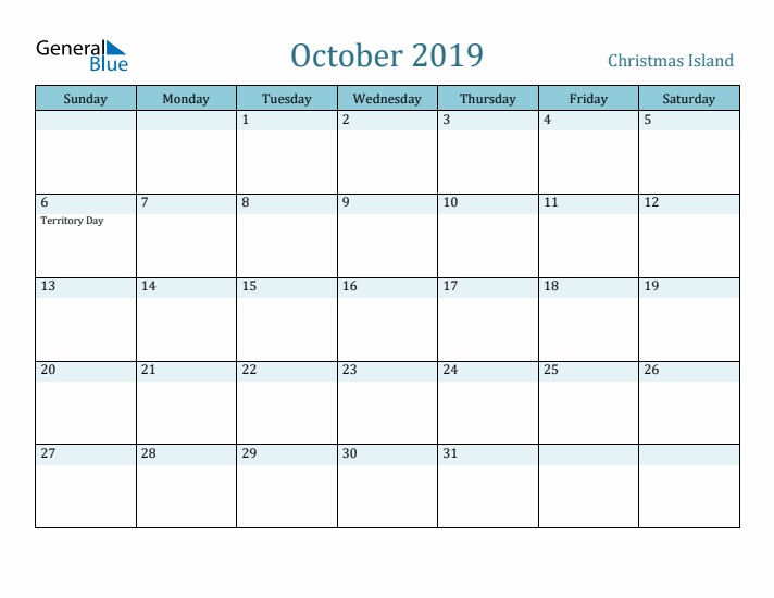 October 2019 Calendar with Holidays