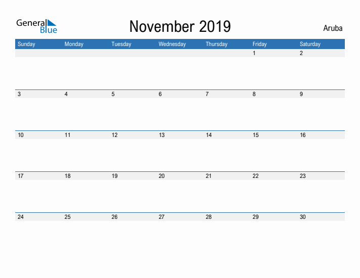 Fillable November 2019 Calendar