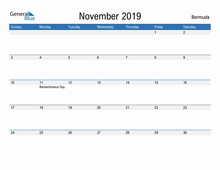 Fillable November 2019 Calendar