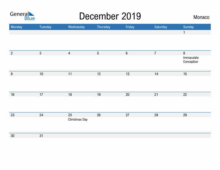 Fillable December 2019 Calendar