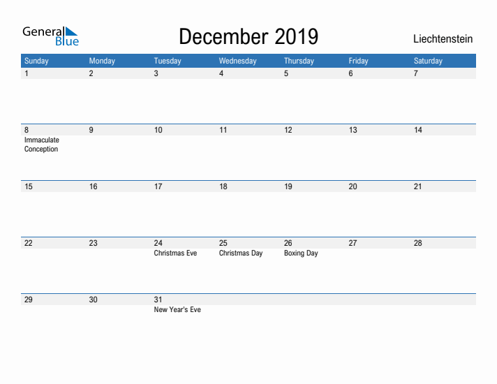 Fillable December 2019 Calendar