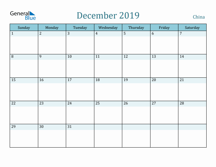 December 2019 Calendar with Holidays