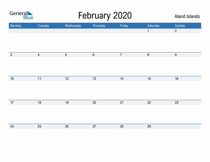 Fillable February 2020 Calendar