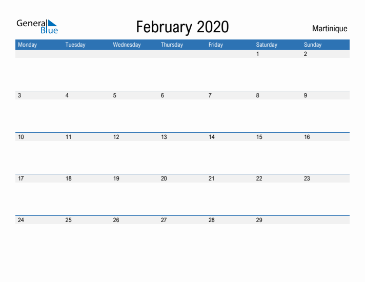 Fillable February 2020 Calendar