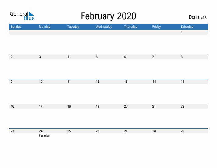 Fillable February 2020 Calendar