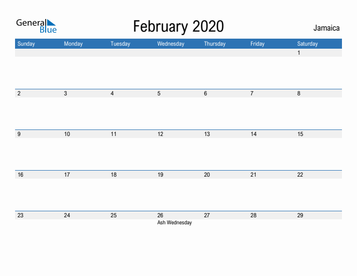 Fillable February 2020 Calendar