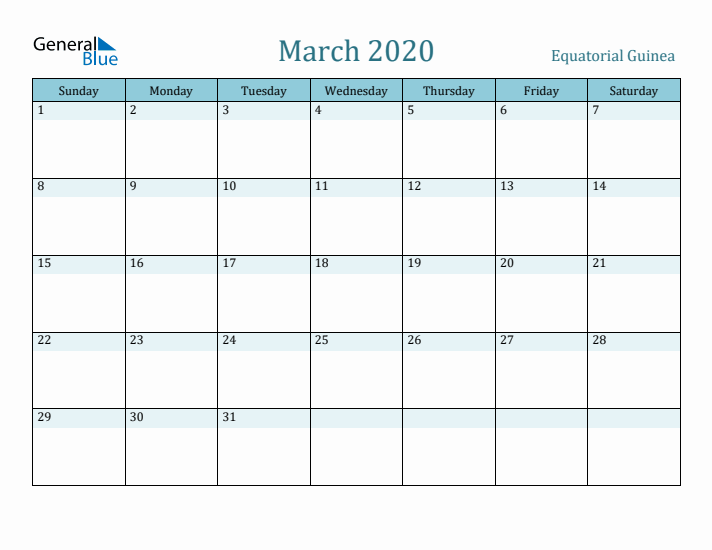 March 2020 Calendar with Holidays