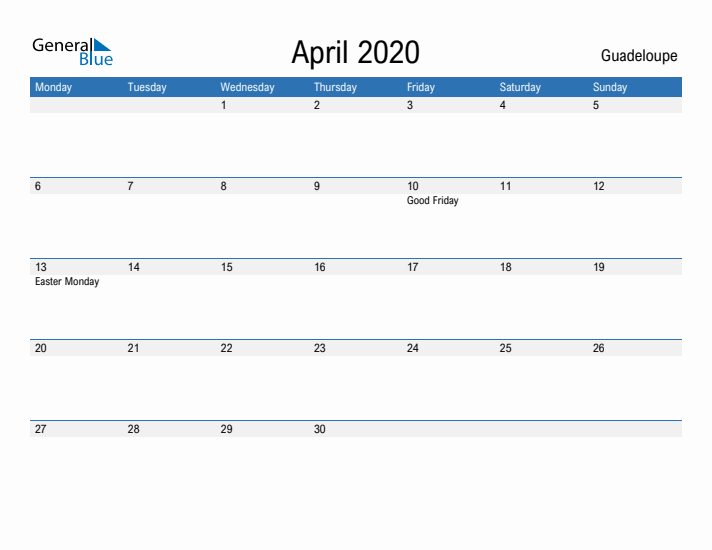 Fillable April 2020 Calendar