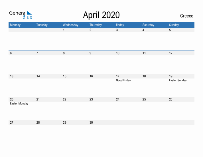 Fillable April 2020 Calendar