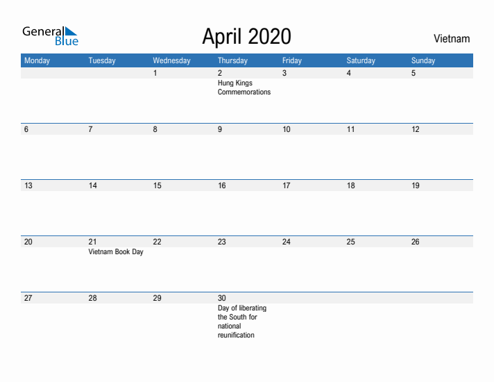 Fillable April 2020 Calendar