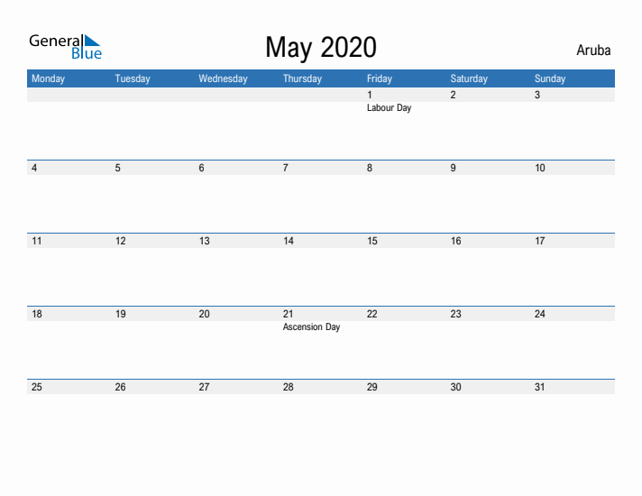 Fillable May 2020 Calendar