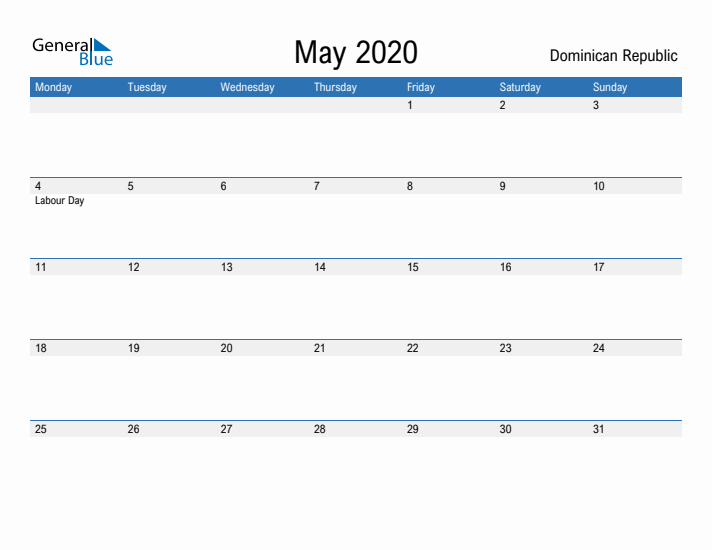 Fillable May 2020 Calendar