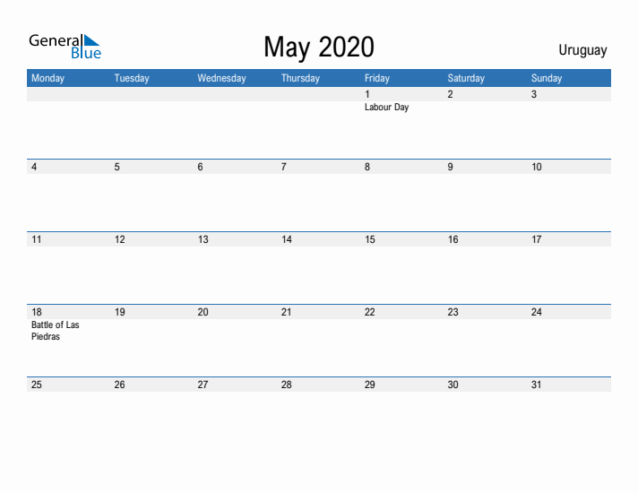 Fillable May 2020 Calendar