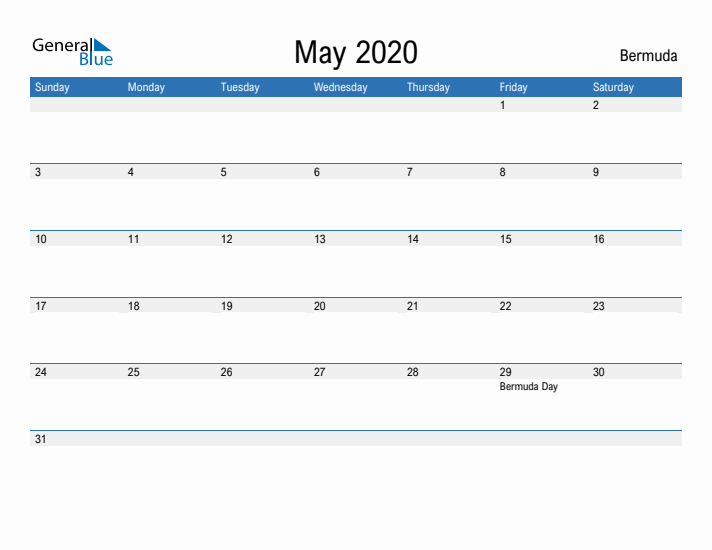 Fillable May 2020 Calendar