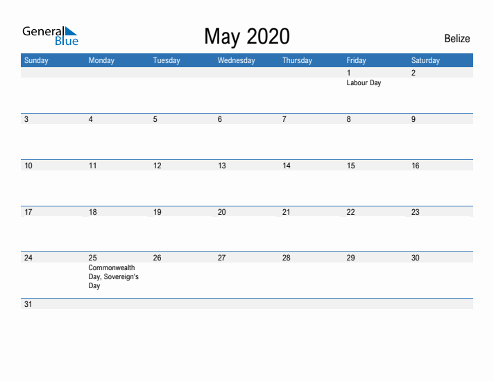 Fillable May 2020 Calendar