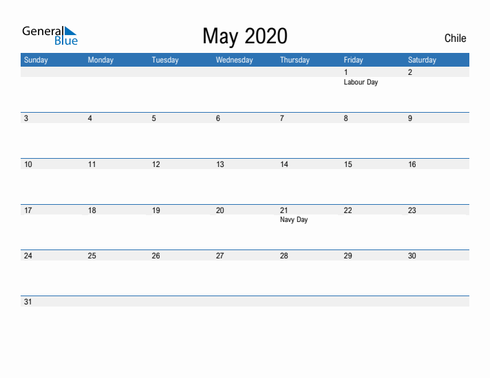 Fillable May 2020 Calendar