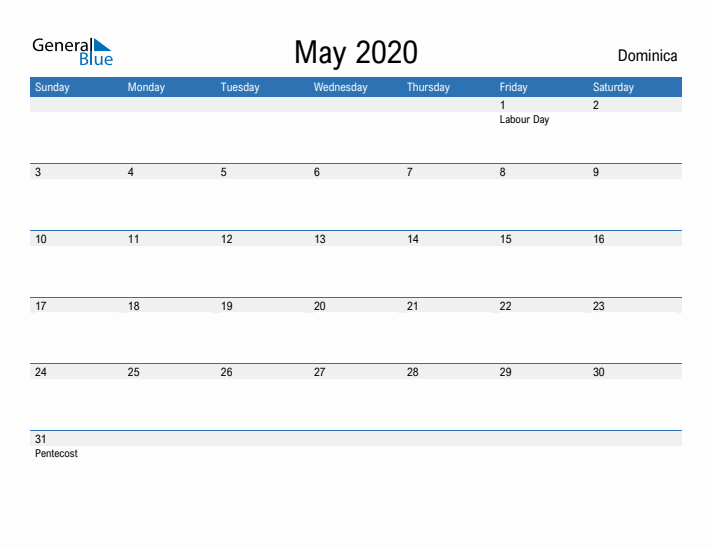 Fillable May 2020 Calendar