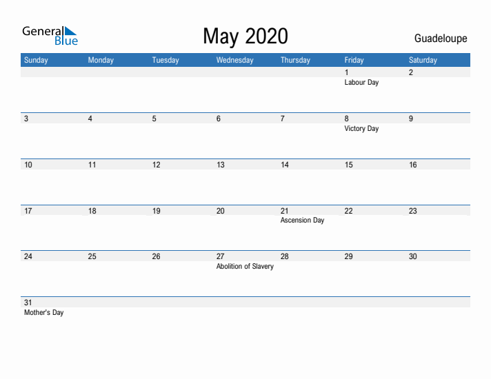 Fillable May 2020 Calendar