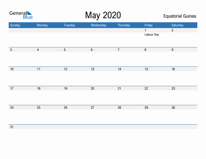 Fillable May 2020 Calendar