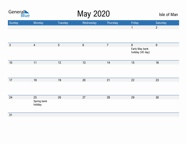 Fillable May 2020 Calendar