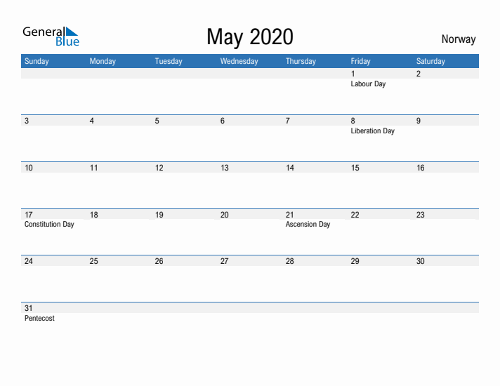 Fillable May 2020 Calendar