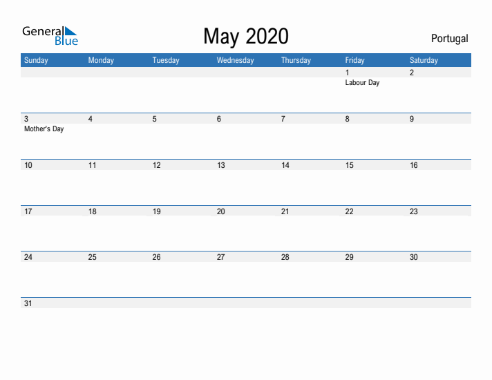 Fillable May 2020 Calendar