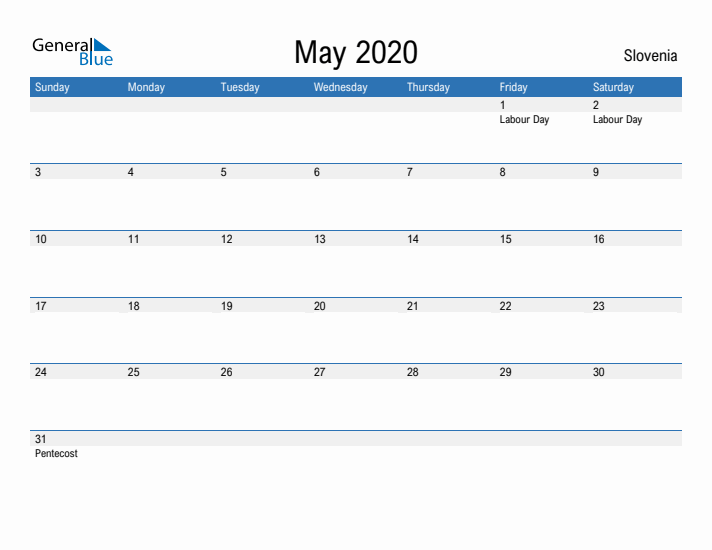 Fillable May 2020 Calendar