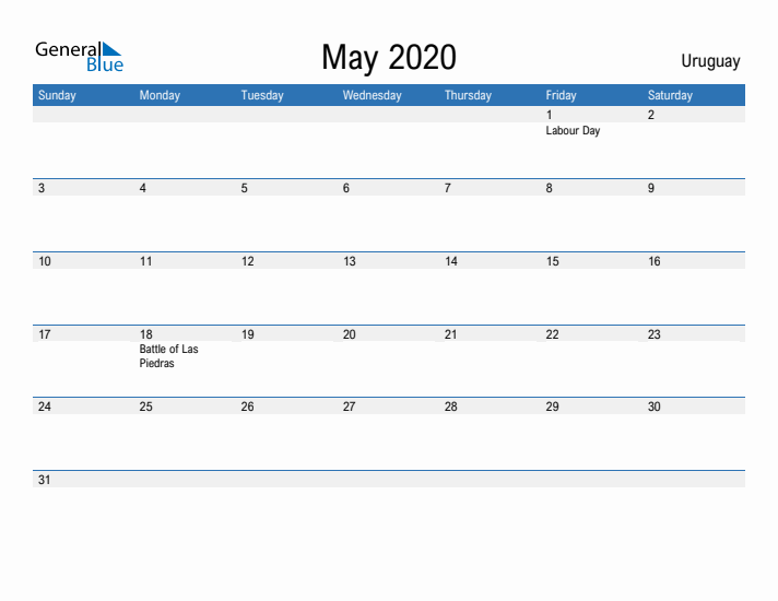 Fillable May 2020 Calendar