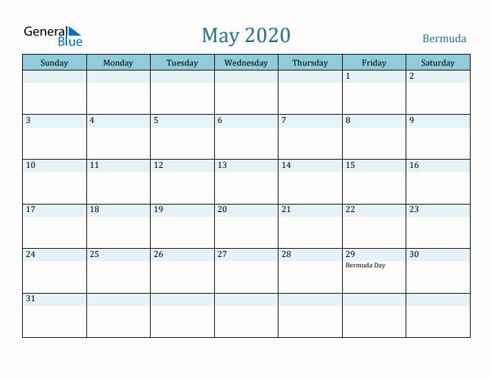 May 2020 Calendar with Holidays