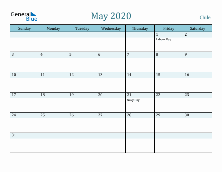 May 2020 Calendar with Holidays