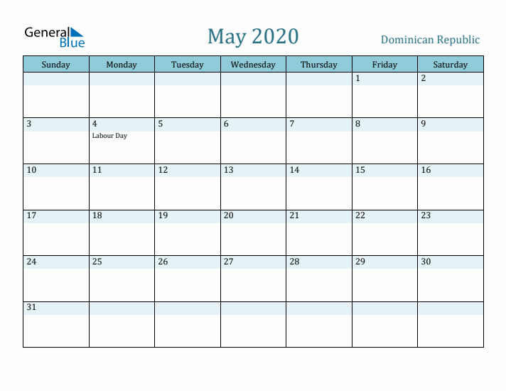 May 2020 Calendar with Holidays