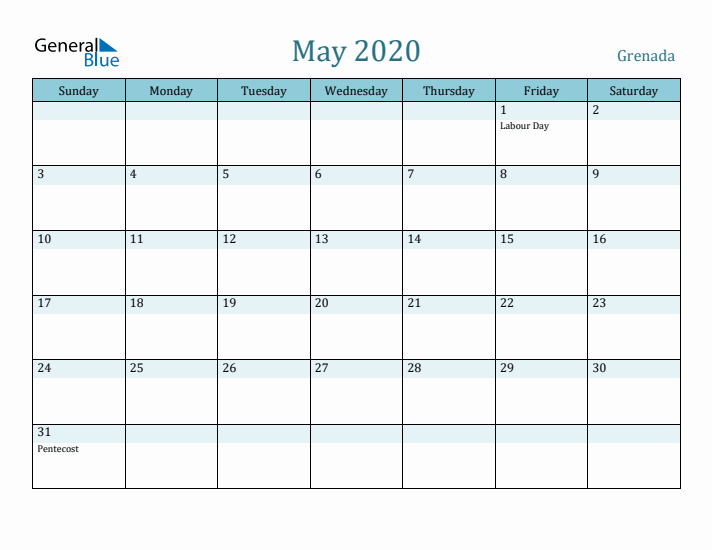 May 2020 Calendar with Holidays