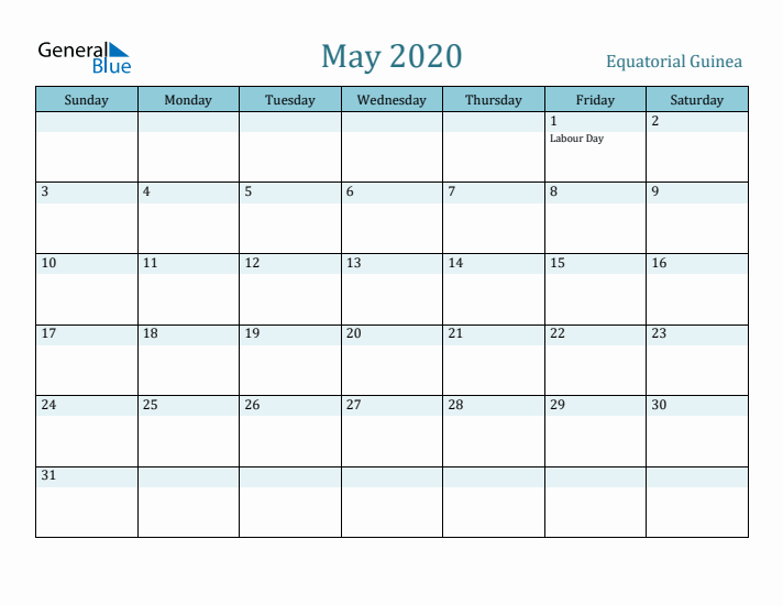 May 2020 Calendar with Holidays