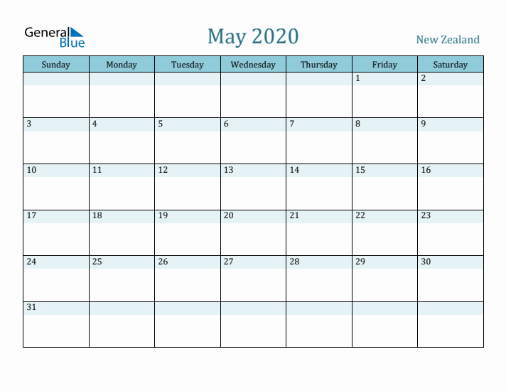 May 2020 Calendar with Holidays