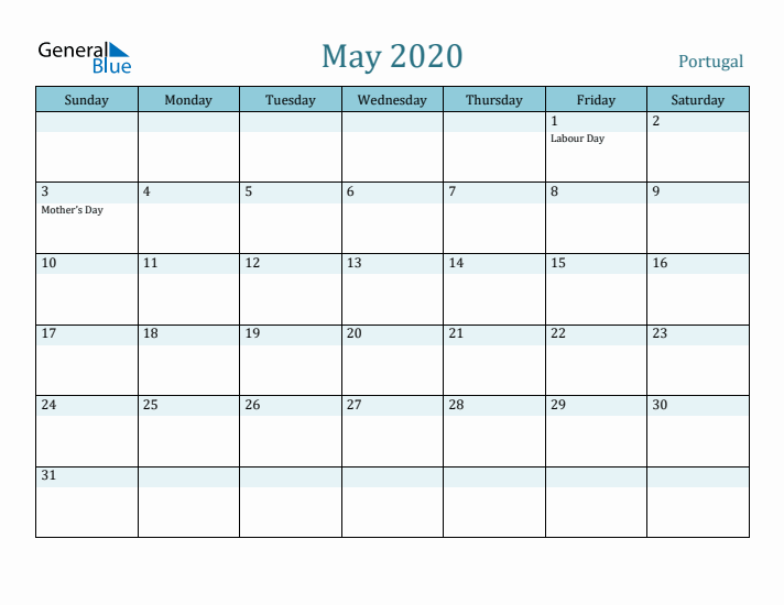 May 2020 Calendar with Holidays