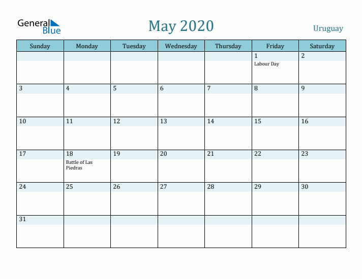 May 2020 Calendar with Holidays