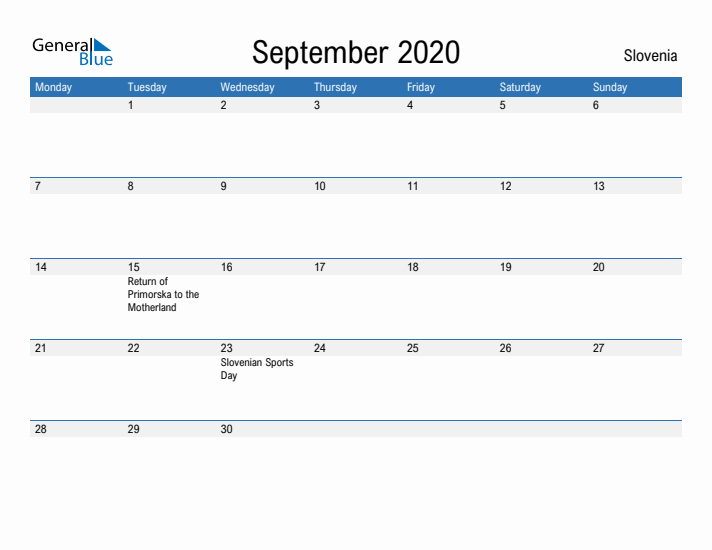 Fillable September 2020 Calendar