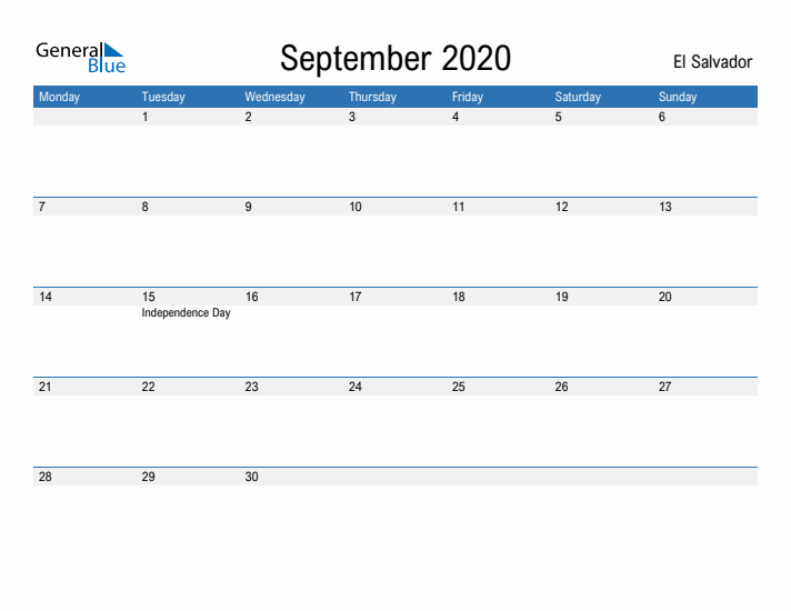 Fillable September 2020 Calendar