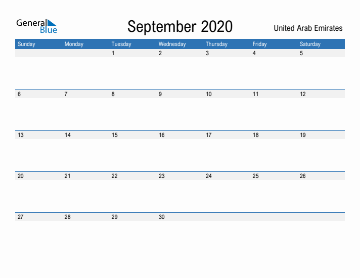 Fillable September 2020 Calendar