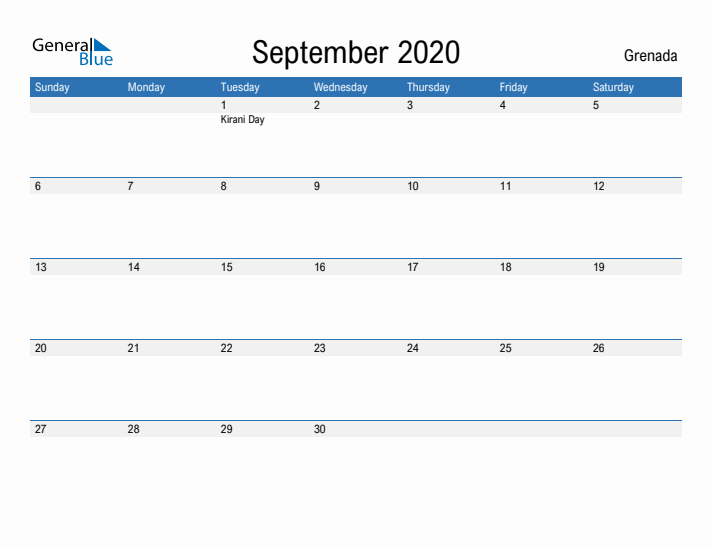 Fillable September 2020 Calendar