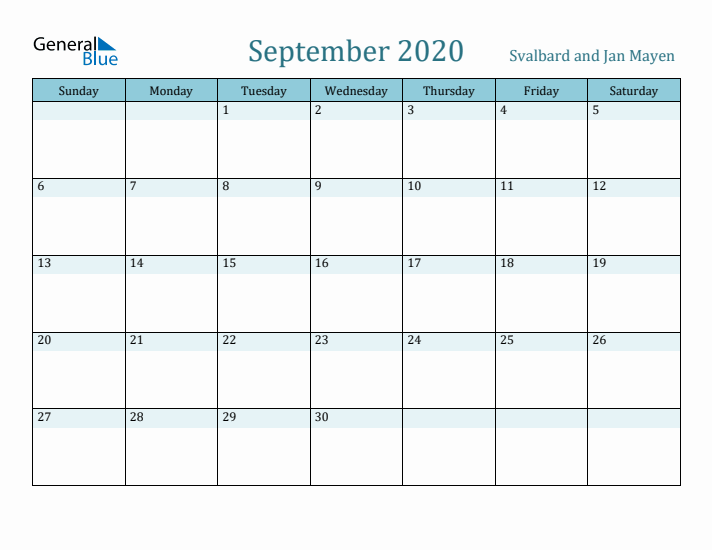 September 2020 Calendar with Holidays