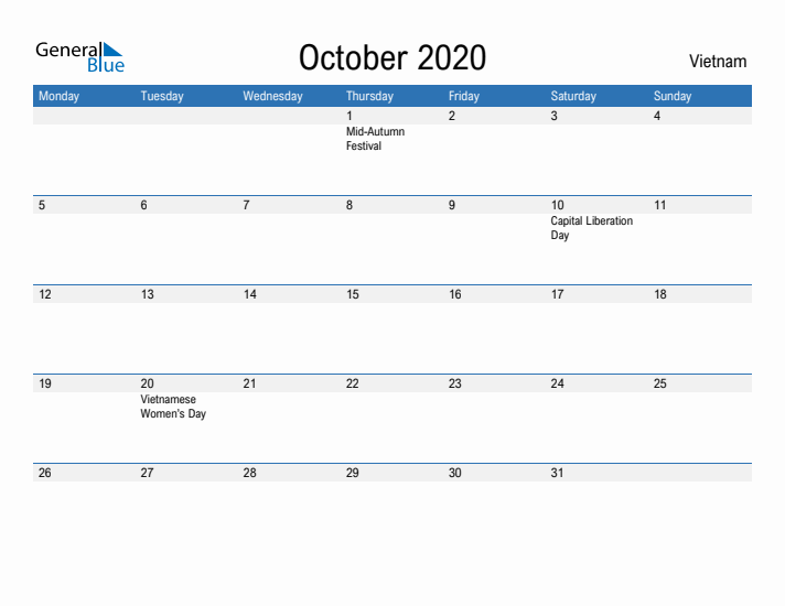 Fillable October 2020 Calendar