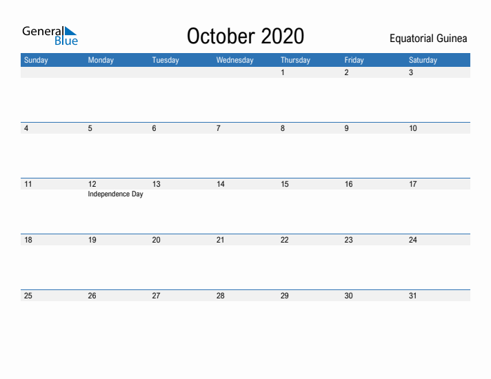 Fillable October 2020 Calendar