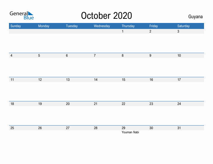 Fillable October 2020 Calendar